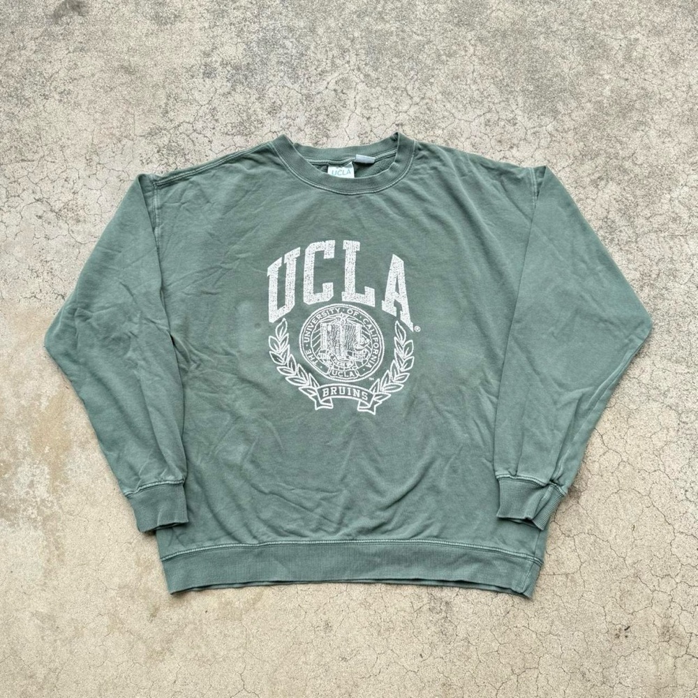Vintage UCLA University Of California Crewneck Green Sweater